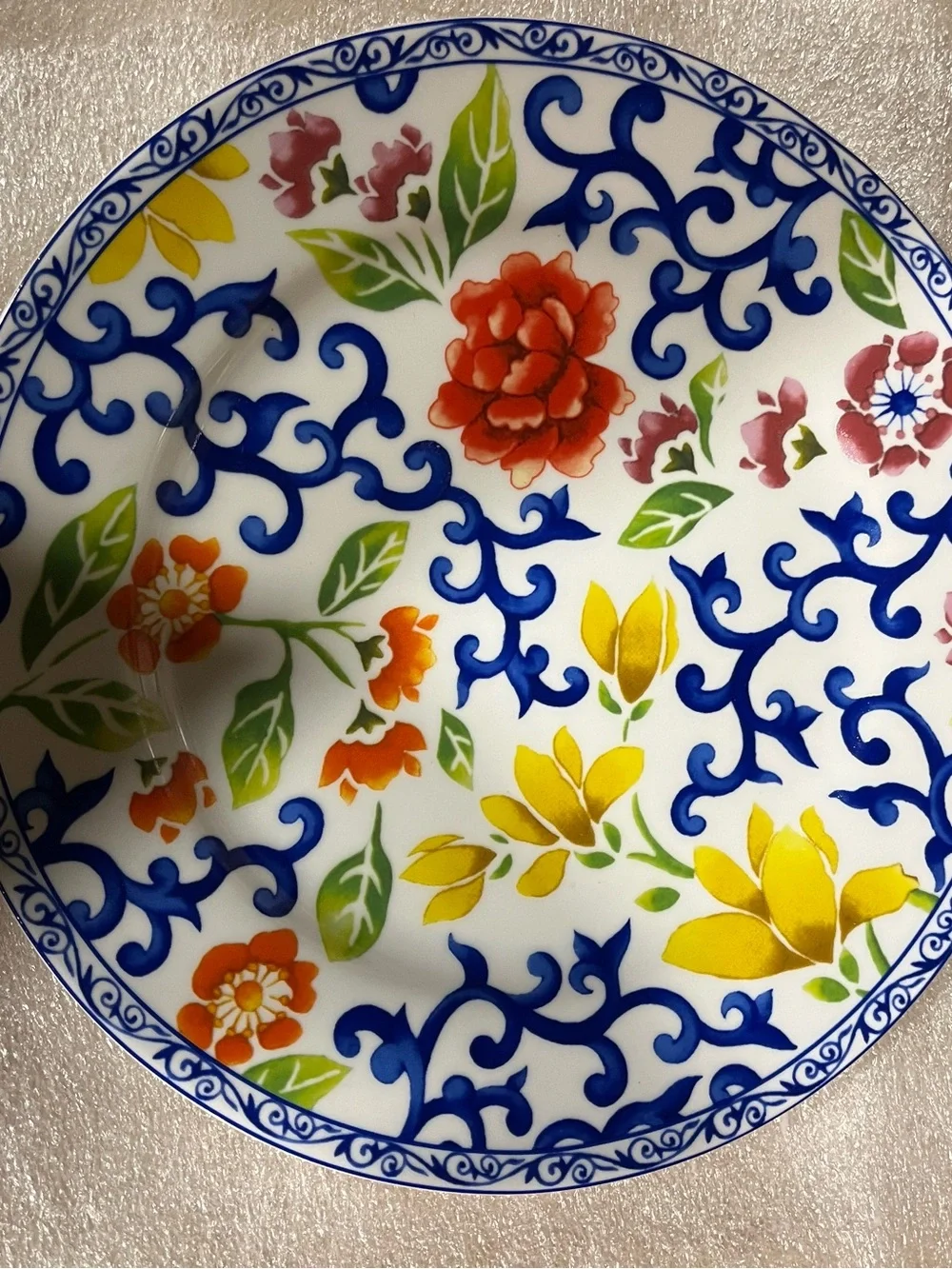 Ralph Lauren Multicolor Floral Porcelain Salad/Dessert Plate